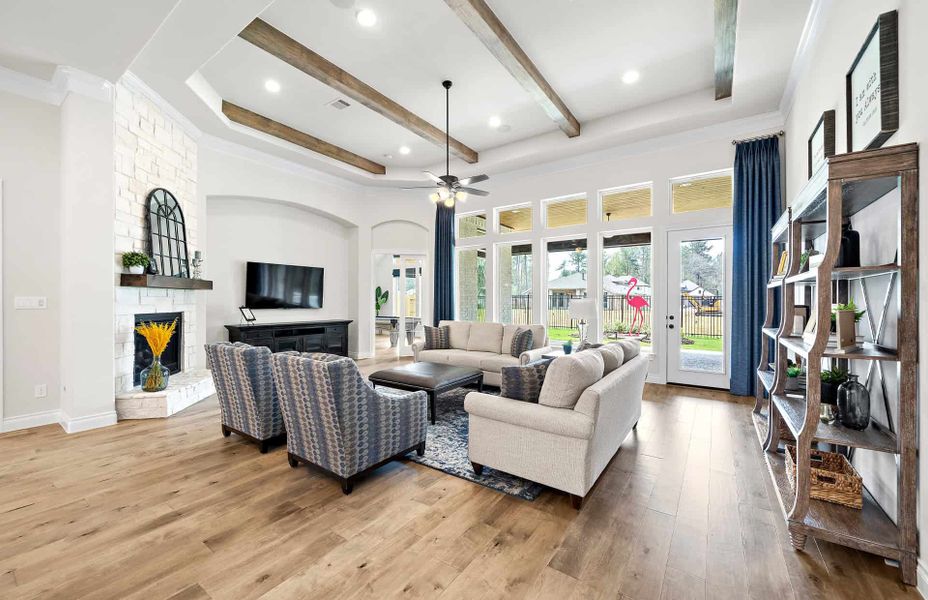 Furnished interior view inside a new home in Artavia 70′, Conroe (Image 22).