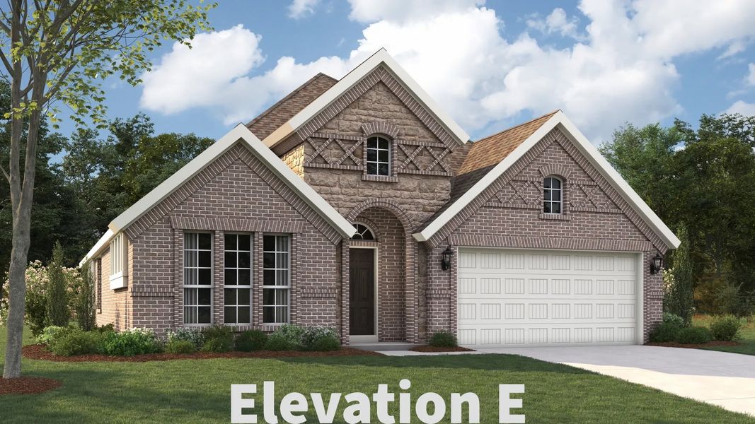 Representative exterior photo of a completed home built from the Kirlin by Stonehollow Homes in Creekview Meadows, Pilot Point, TX (Image 2). Representative exterior photo of a completed home built from the Kirlin by Stonehollow Homes in Creekview Meadows, Pilot Point, TX (Image 2).