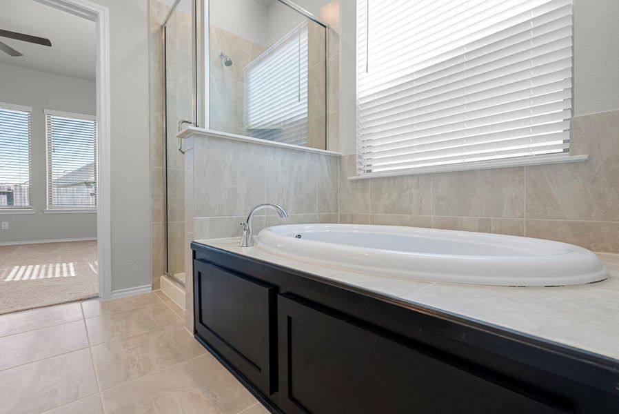 Furnished interior view inside a new home in The Trails 50', New Caney (Image 11).