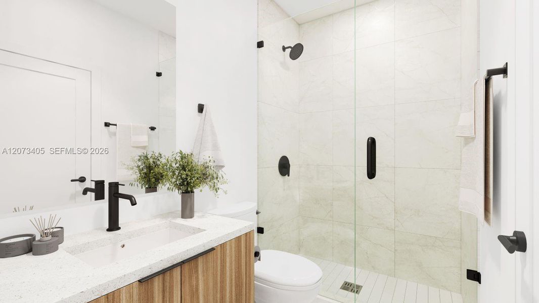 Furnished interior view inside a new home in , Miami Shores (Image 16).