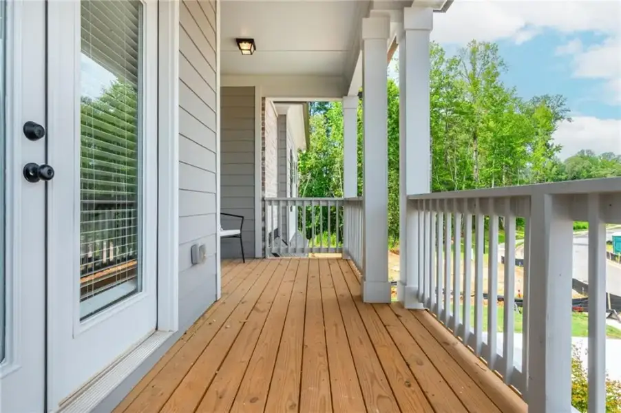 Exterior details and patio area of a home in , Flowery Branch (Image 31).