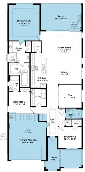 2D floor plan layout of this home in The Reserve at Victoria, Deland, FL (Image 5).