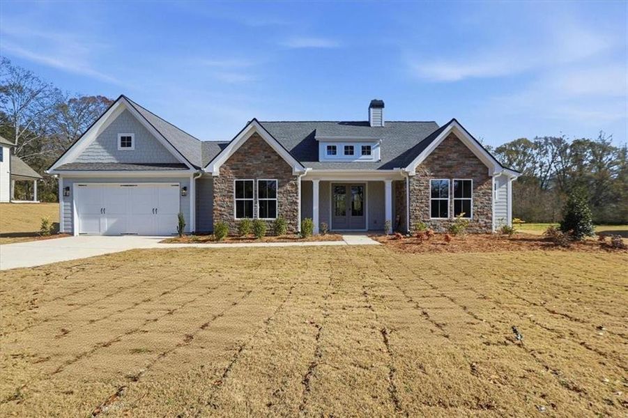 Front exterior of a new home in , Statham, GA, highlighting curb appeal (Image 30).