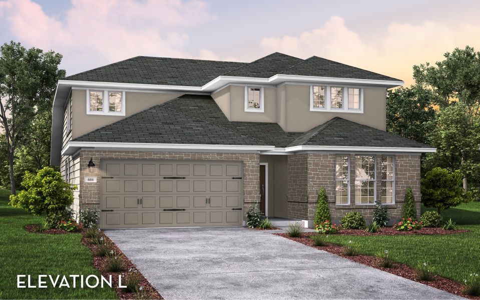 Representative exterior photo of a completed home built from the Yuma by CastleRock Communities in Newport, Crosby, TX (Image 43).