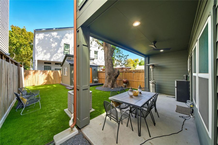 Exterior details and patio area of a home in , Houston (Image 3). Exterior details and patio area of a home in , Houston (Image 3).