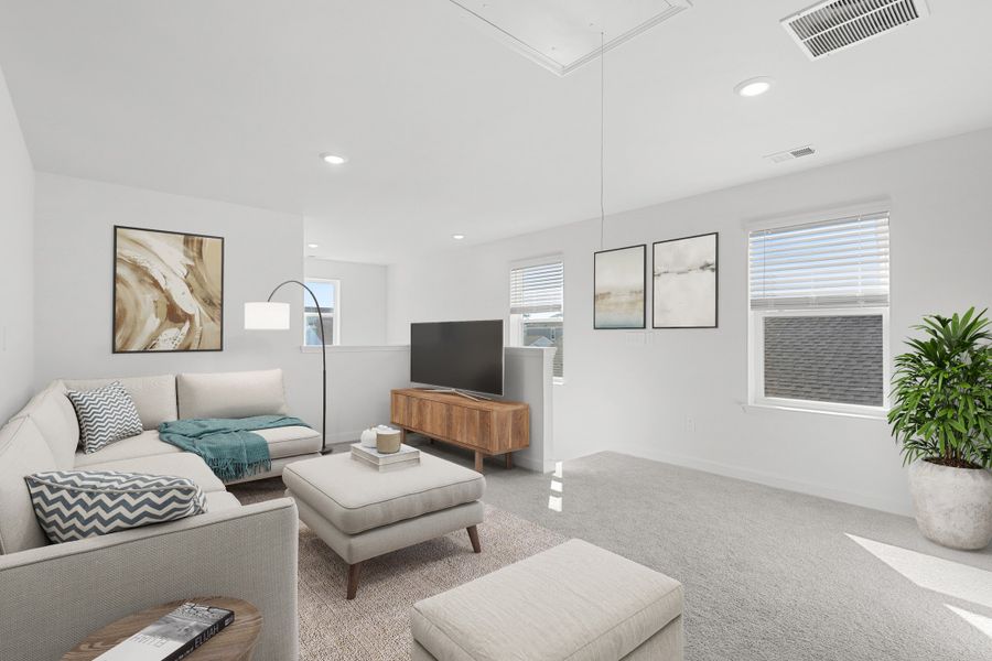 Furnished interior view inside a new home in Waterside - Boardwalk Series, Longs (Image 19). Furnished interior view inside a new home in Waterside - Boardwalk Series, Longs (Image 19).