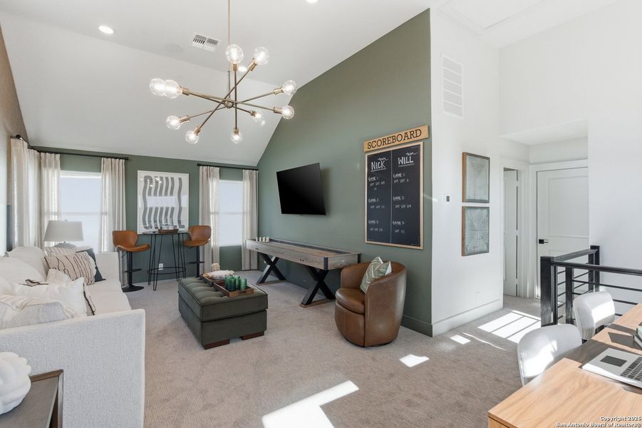 Furnished interior view inside a new home in Prominence, San Antonio (Image 20).