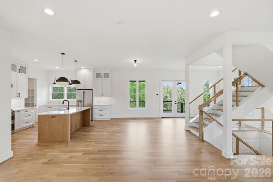 Amazing natural light, open living, dining, and kitchen