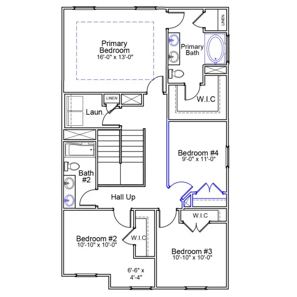 2D floor plan layout of this home in Killians Crossing, Blythewood, SC (Image 4).