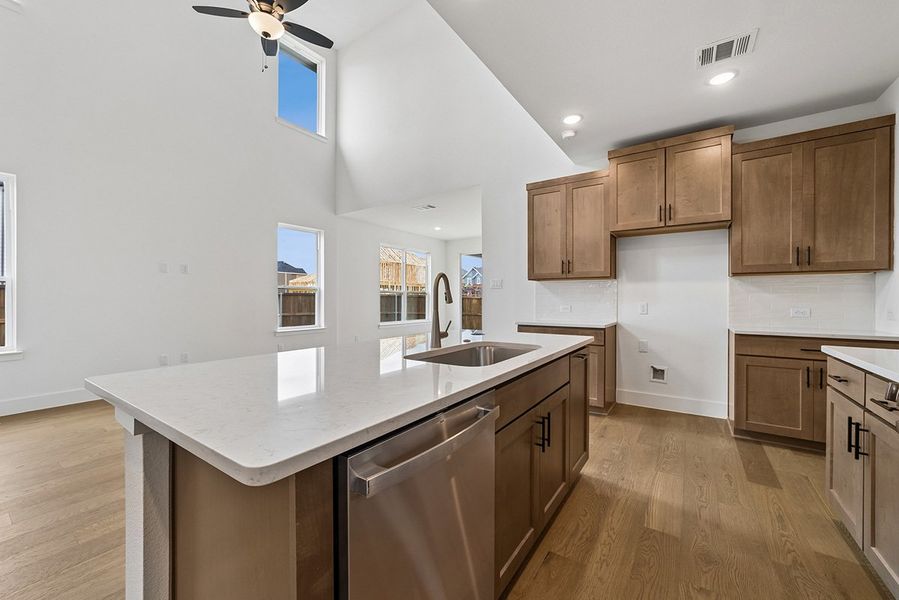Representative furnished interior of a home built from the Ellis by Landon Homes in Fields - East Village, Frisco (Image 8).