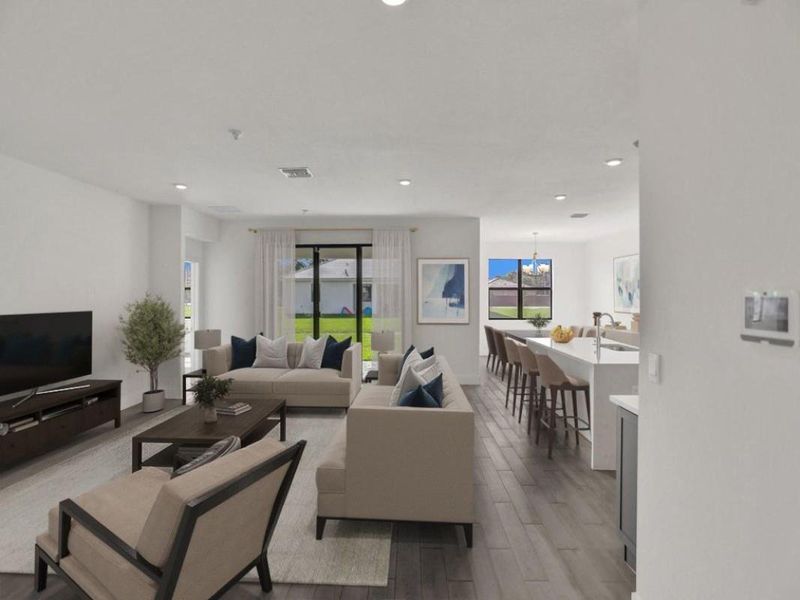 Furnished interior view inside a new home in , Homestead (Image 9). Furnished interior view inside a new home in , Homestead (Image 9).