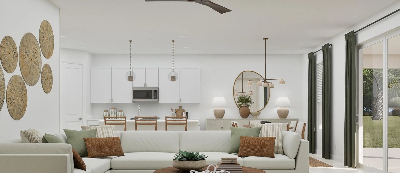 Representative furnished interior of a home built from the Lido Key by Lennar in Rivergrass, Immokalee (Image 5).