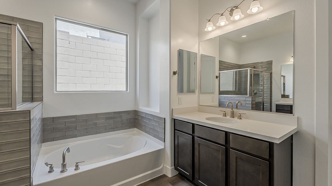 Furnished interior view inside a new home in Hacienda at Estrella, Goodyear (Image 11).