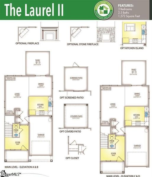 2D floor plan layout of this home in Hazelwood, Boiling Springs, SC (Image 2).
