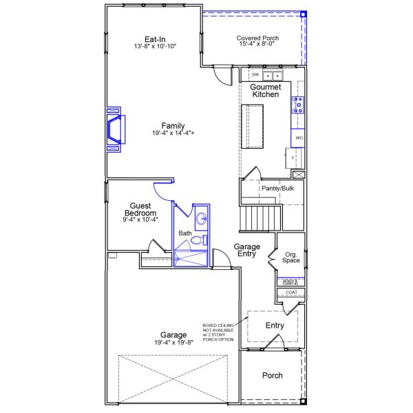 2D floor plan layout of this home in Pineland Preserve, Summerville, SC (Image 5).