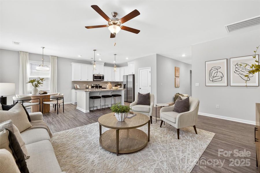 Furnished interior view inside a new home in Villas at Sherrills Ford, Terrell (Image 4).
