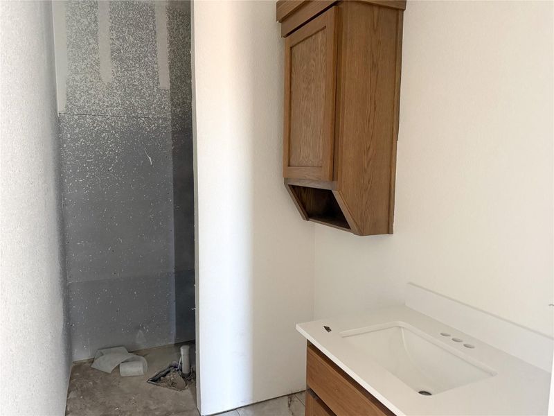 Full bathroom featuring vanity