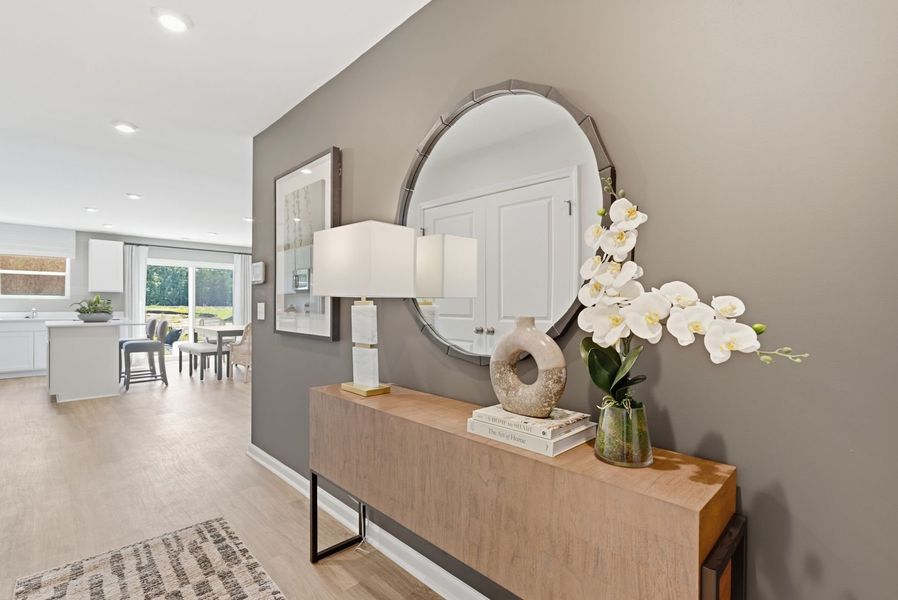 Representative furnished interior of a home built from the Frazier by Stanley Martin Homes in Essence at Bent Creek Village, Thomson (Image 161). Representative furnished interior of a home built from the Frazier by Stanley Martin Homes in Essence at Bent Creek Village, Thomson (Image 161).