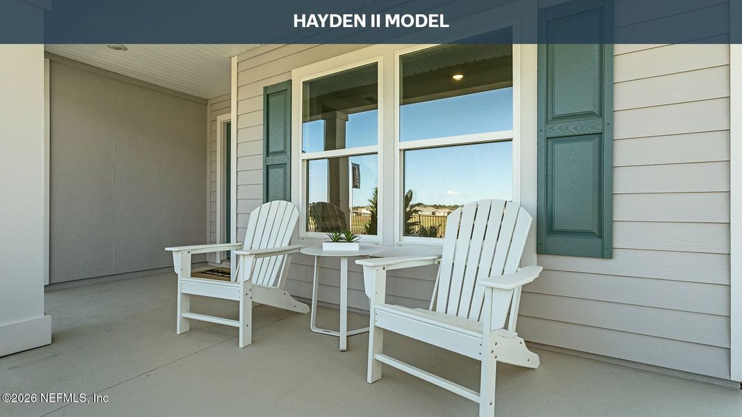 Exterior details and patio area of a home in Sawmill Branch, Palm Coast (Image 24).