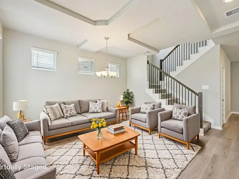 Furnished interior view inside a new home in Granger Pointe - Premier Series, Conroe (Image 9). Furnished interior view inside a new home in Granger Pointe - Premier Series, Conroe (Image 9).
