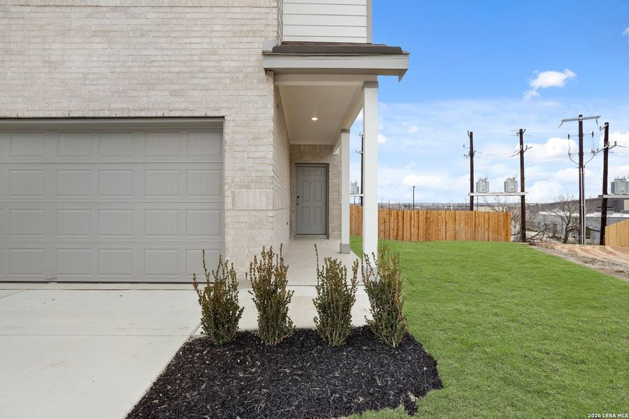 Exterior details and patio area of a home in Katzer Ranch, Converse (Image 3).