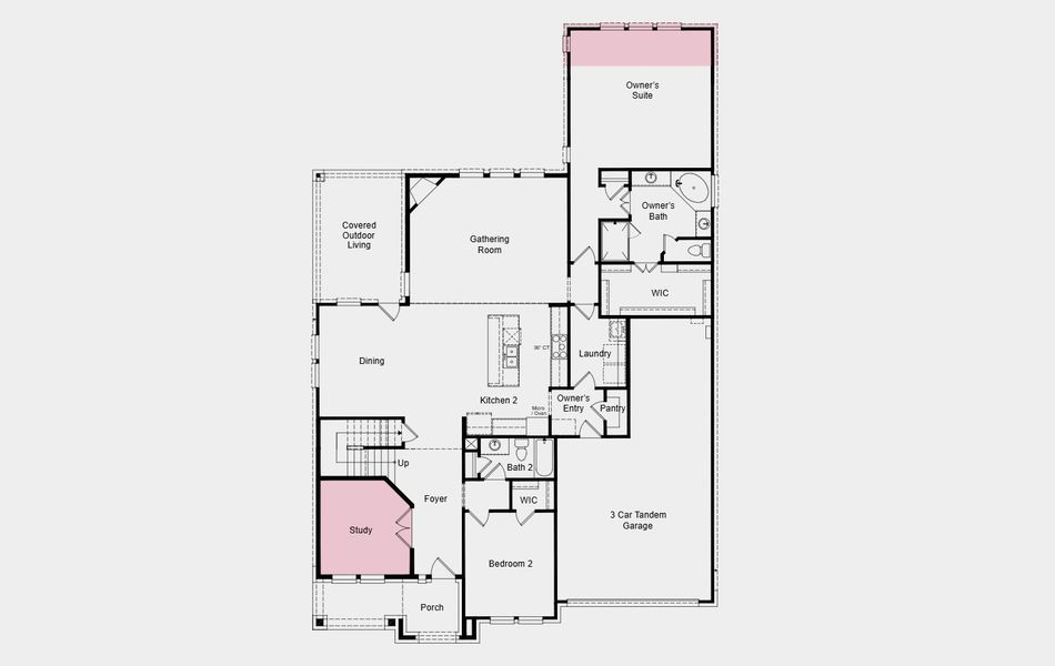 2D floor plan layout of this home in Cross Creek Meadows 60s, Celina, TX (Image 4).
