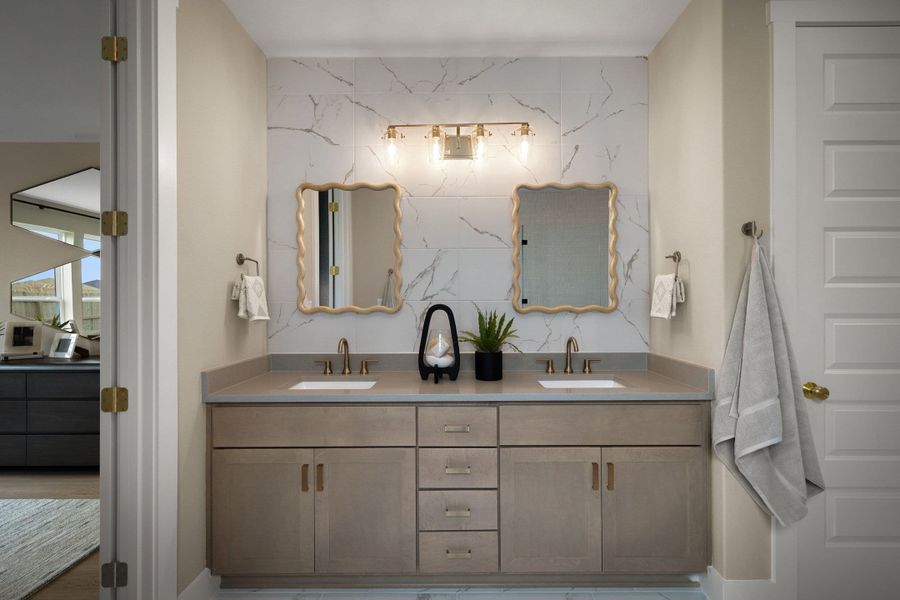 Furnished interior view inside a new home in Terrace Collection At Turner's Crossing, Buda (Image 42).