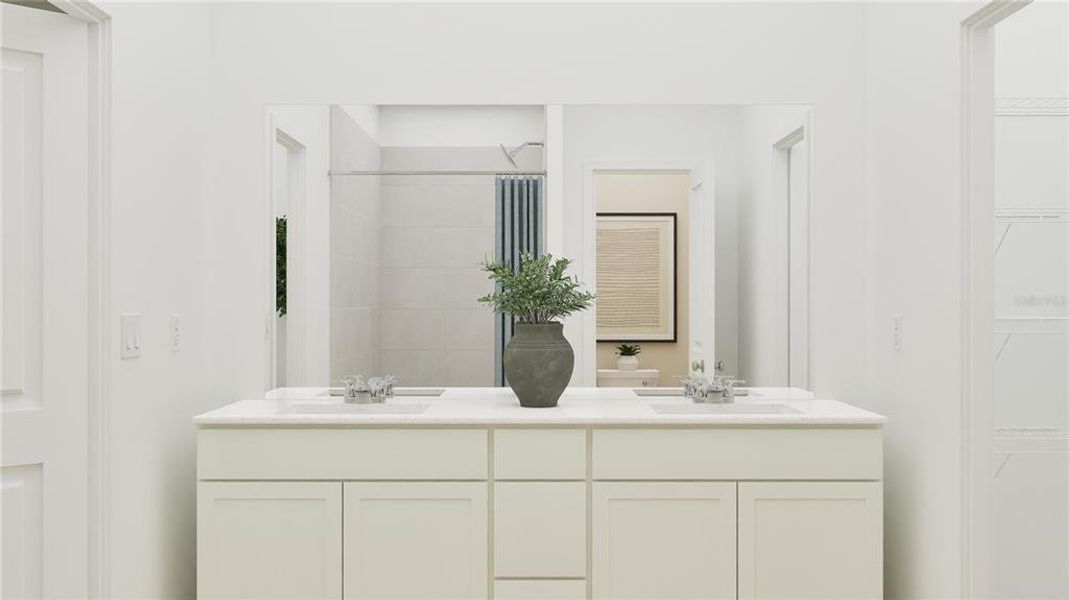 Furnished interior view inside a new home in Wellness Ridge, Clermont (Image 17).