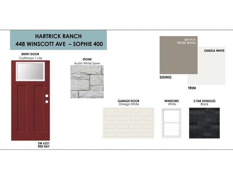 Sample of building materials used in homes in Hartrick Ranch, Temple (Image 10).