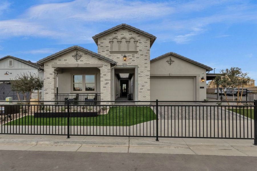 Representative exterior photo of a completed home built from the Residence Six by Blandford Homes in Earnhardt Ranch, Chandler, AZ (Image 21). Representative exterior photo of a completed home built from the Residence Six by Blandford Homes in Earnhardt Ranch, Chandler, AZ (Image 21).