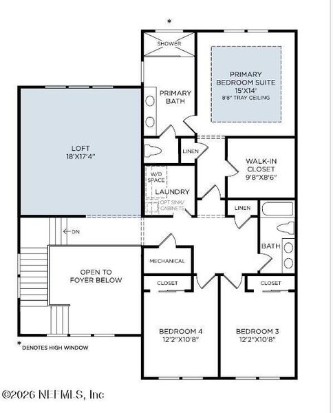 2D floor plan layout of this home in , Ponte Vedra, FL (Image 3).
