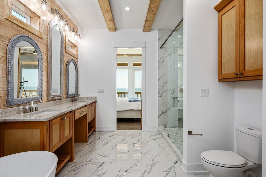 Furnished interior view inside a new home in , Bolivar Peninsula (Image 30).