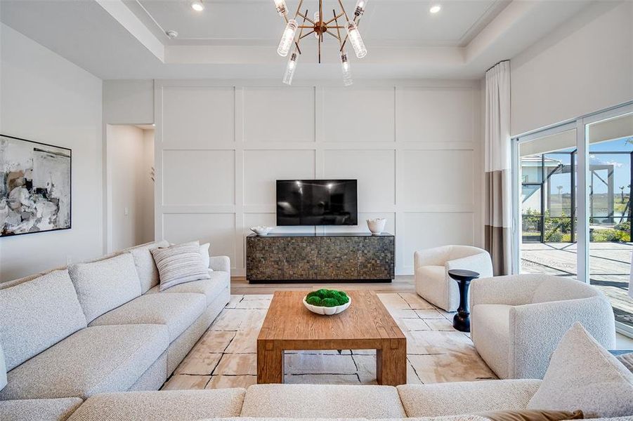 Furnished interior view inside a new home in Calusa Country Club, Lakewood Ranch (Image 5).