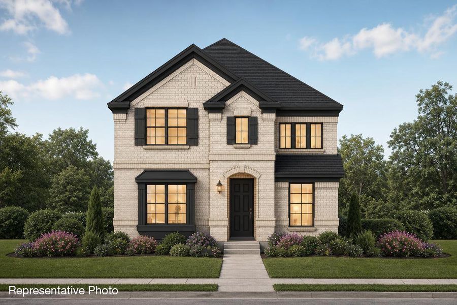 Representative exterior photo of a completed home built from the Royal Catherine IV by Grand Homes in Edgewater, Fate, TX (Image 17).