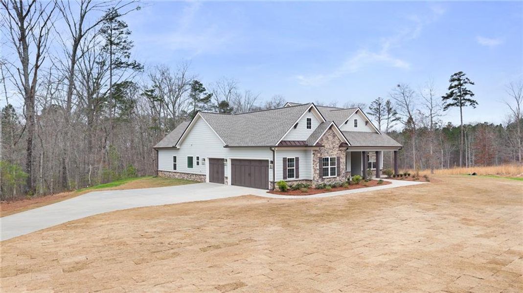 Front exterior of a new home in , White, GA, highlighting curb appeal (Image 21).