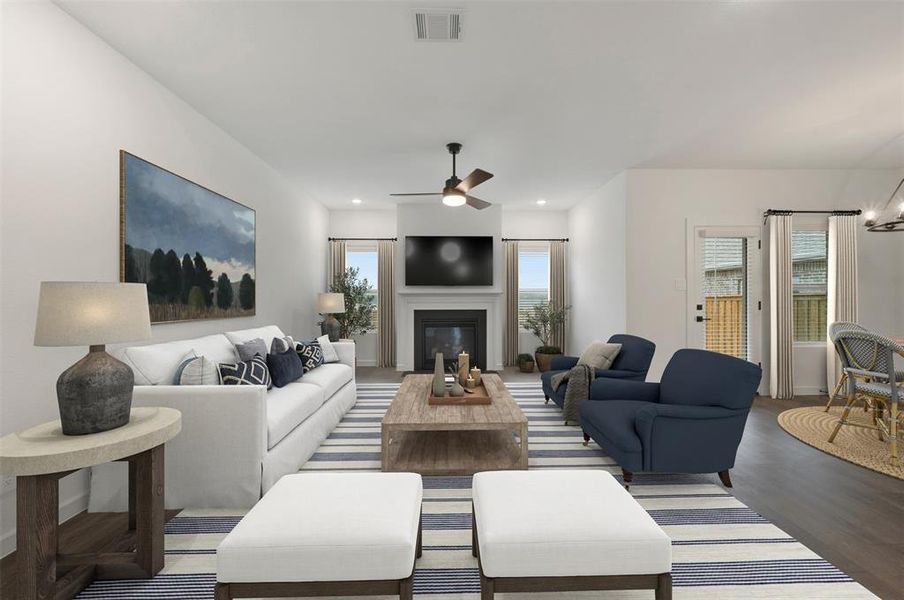 Furnished interior view inside a new home in Aspire at Reunion, Newark (Image 24).