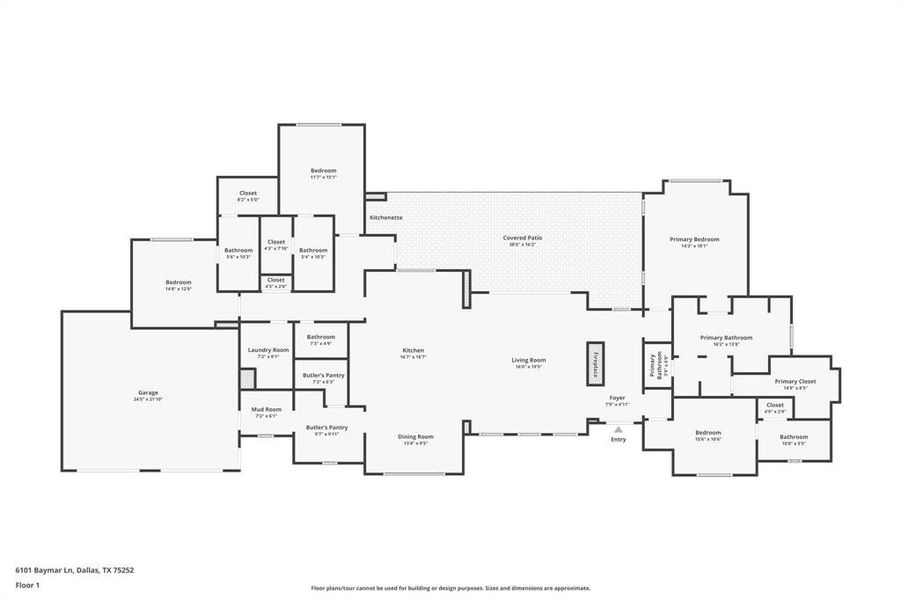 2D floor plan layout of this home in , Dallas, TX (Image 5).