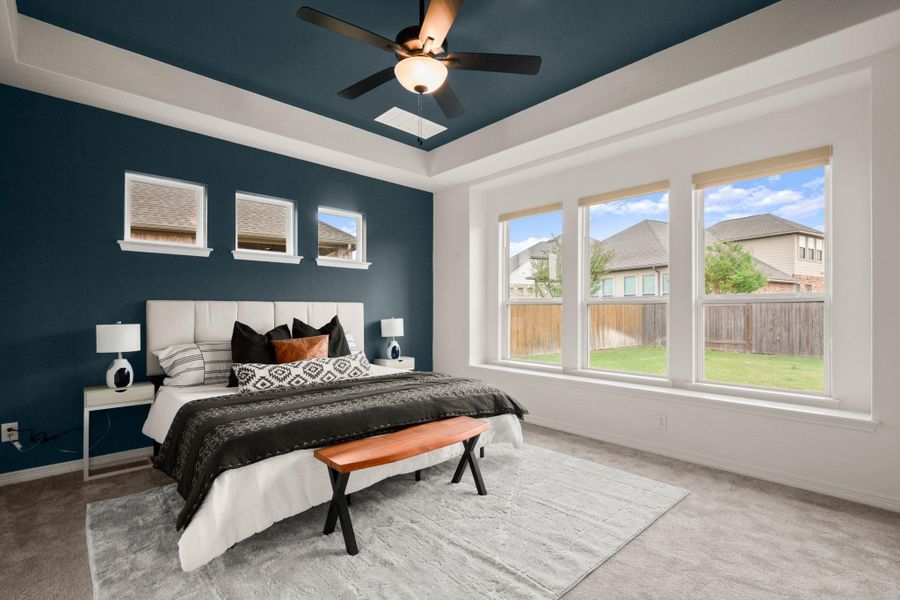 This home offers 5 bedrooms including this oversized and secluded main floor primary suite. This home offers 5 bedrooms including this oversized and secluded main floor primary suite.