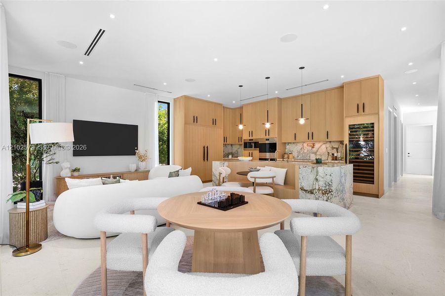 Furnished interior view inside a new home in , Miami (Image 65).