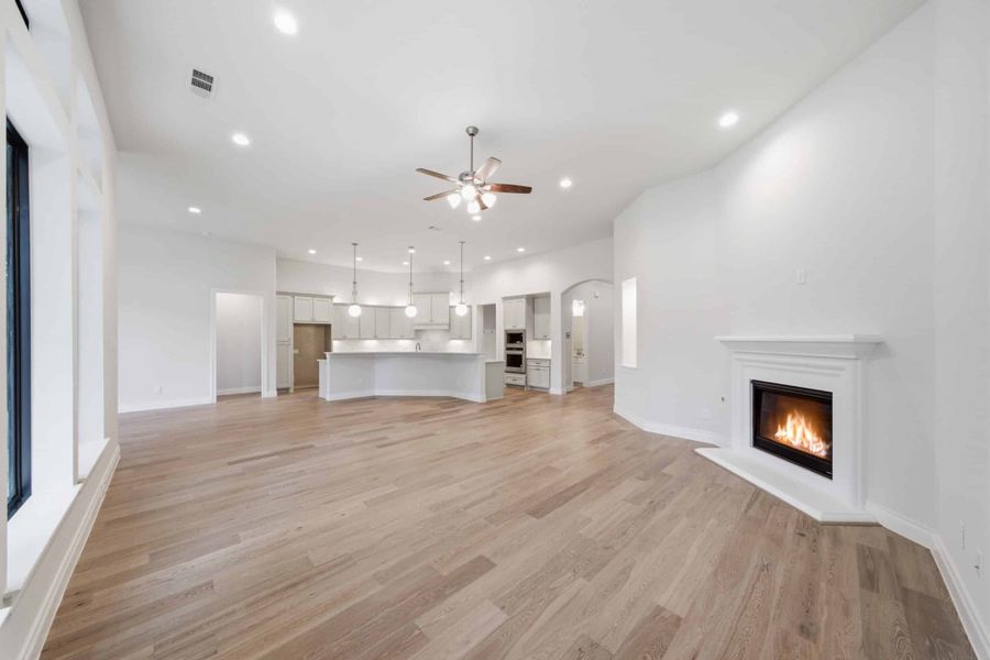 Spacious, unfurnished interior of a new home in The Woodlands Hills 65′, Willis (Image 32).