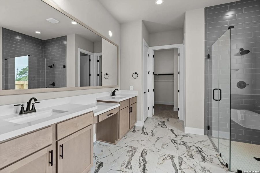 Furnished interior view inside a new home in Ventana - 60', Bulverde (Image 6).