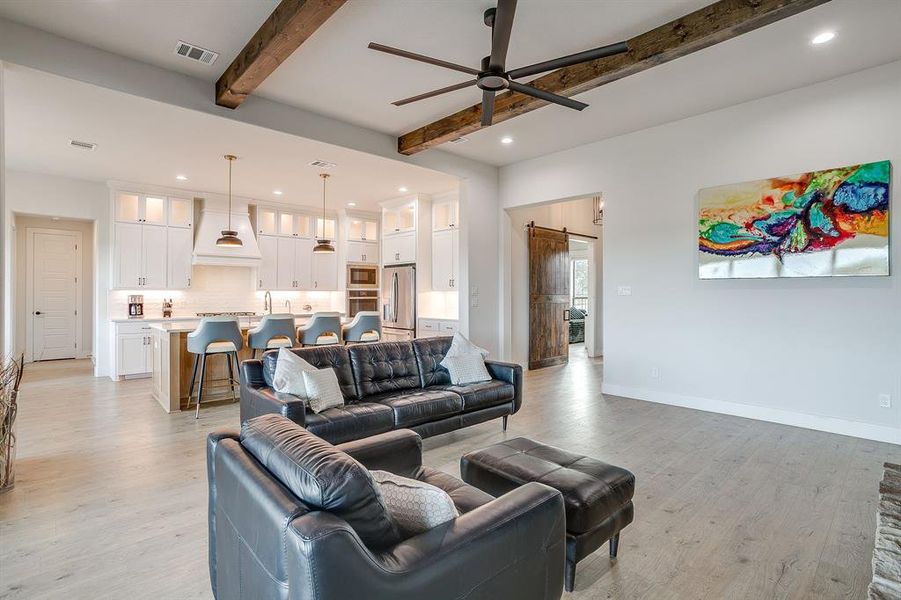 Furnished interior view inside a new home in Santana Ridge - Brock ISD, Weatherford (Image 12).