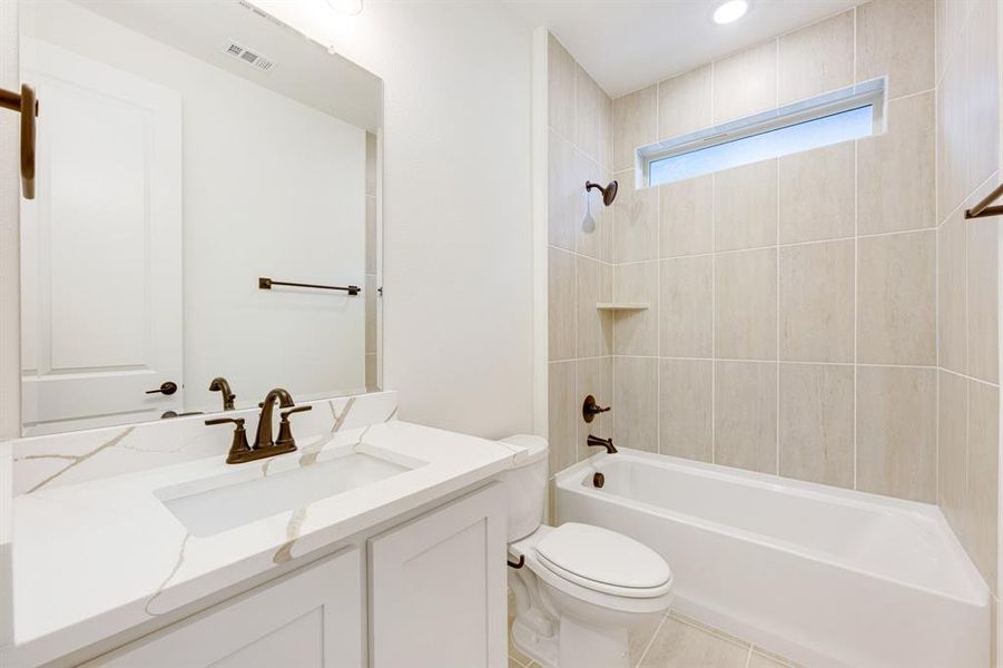 Furnished interior view inside a new home in Windsong Ranch Classic 61, Prosper (Image 6). Furnished interior view inside a new home in Windsong Ranch Classic 61, Prosper (Image 6).