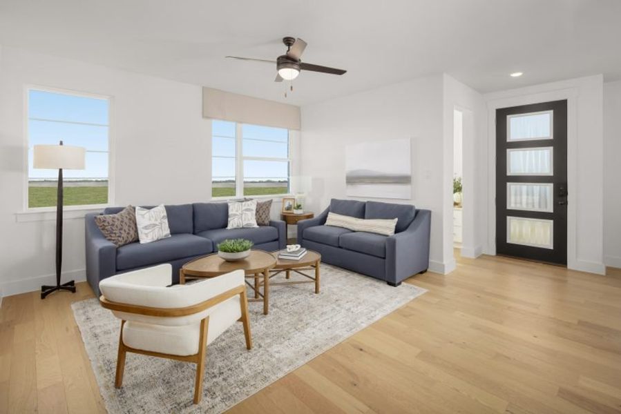 Furnished interior view inside a new home in Mosaic, Prosper (Image 6). Furnished interior view inside a new home in Mosaic, Prosper (Image 6).
