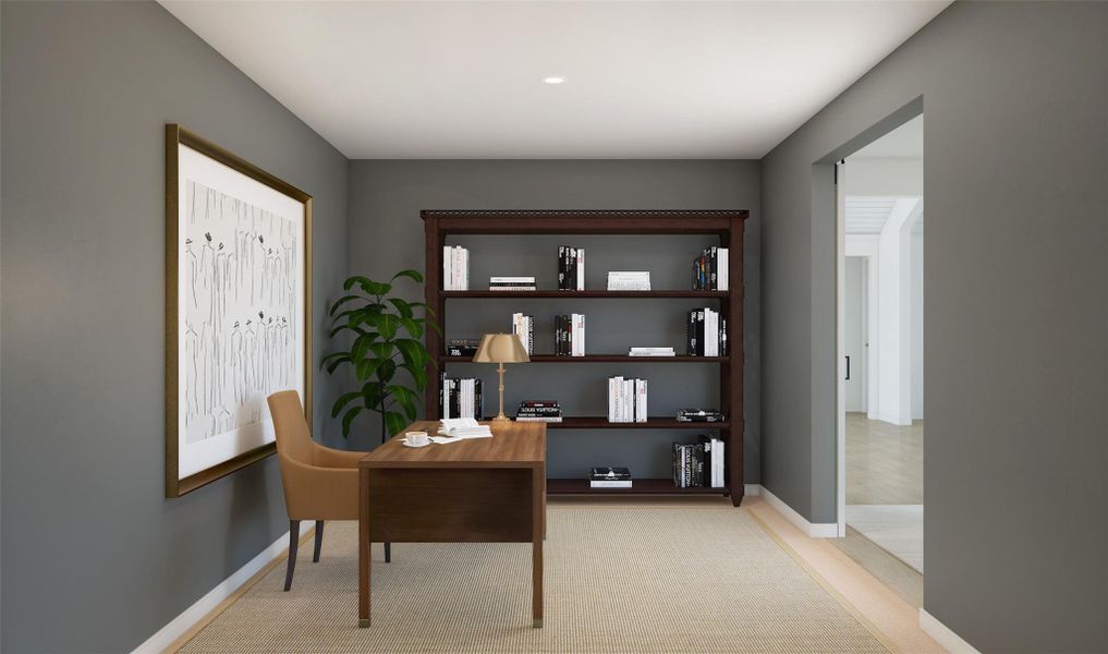Convenient home office (*Artist rendering used for illustration purposes only.)