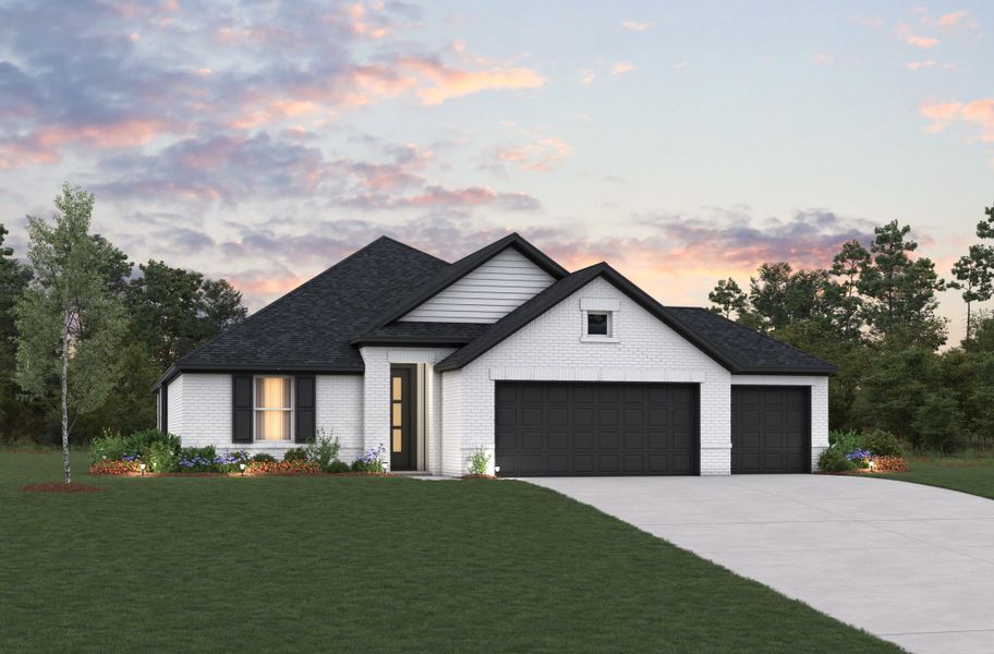 Representative exterior photo of a completed home built from the Brook by Beazer Homes in Sunrise Cove, Texas City, TX (Image 23).