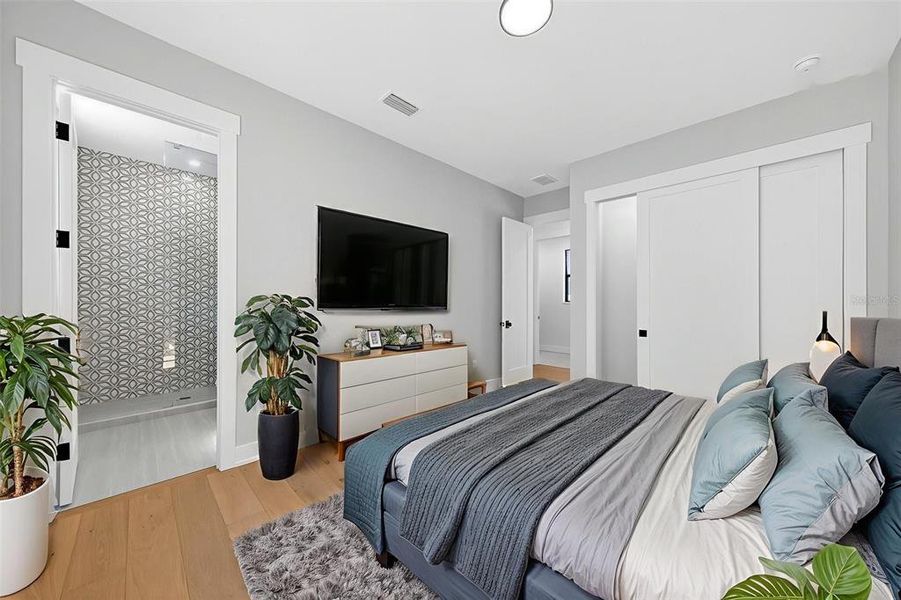 Furnished interior view inside a new home in , Sarasota (Image 48).