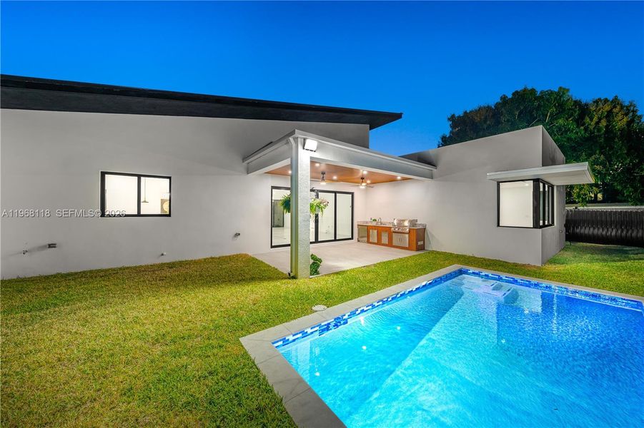 Exterior details and patio area of a home in , Miami (Image 31). Exterior details and patio area of a home in , Miami (Image 31).