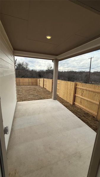 Rear Covered Patio and Private Backyard