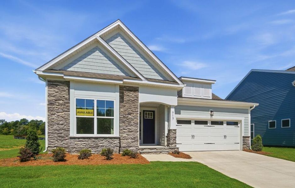 Front exterior of a new home in Waterford Commons, Rock Hill, SC, highlighting curb appeal (Image 2). Front exterior of a new home in Waterford Commons, Rock Hill, SC, highlighting curb appeal (Image 2).